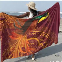 南太平洋岛国萨摩亚斐济 汤加民族风花卉图案布料 lavalava一片裙