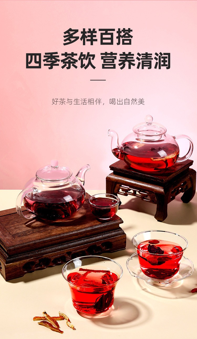 Dried Roselle Hibiscus Flowers Full Bloom 40g Jar Loose Herbal Tea preparation