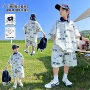 翻领青少年短袖男童衬衫