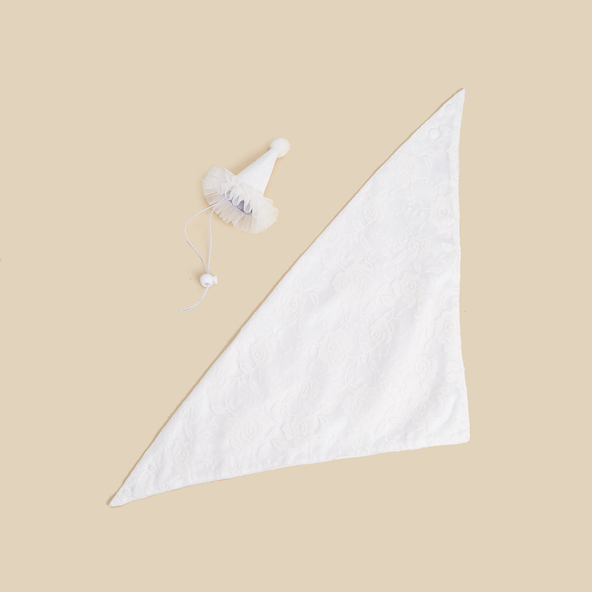 Tanpopo transfronterizo británico mascota boda mascota toalla de saliva bufanda de perro encaje mascota triángulo toalla