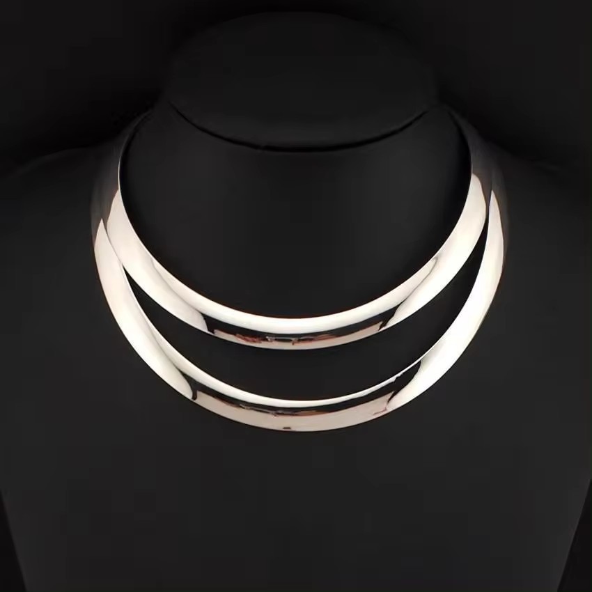 Collar de moda de metal exagerado collar de geometría de moda europea y americana collar accesorios de collar joyería al por mayor