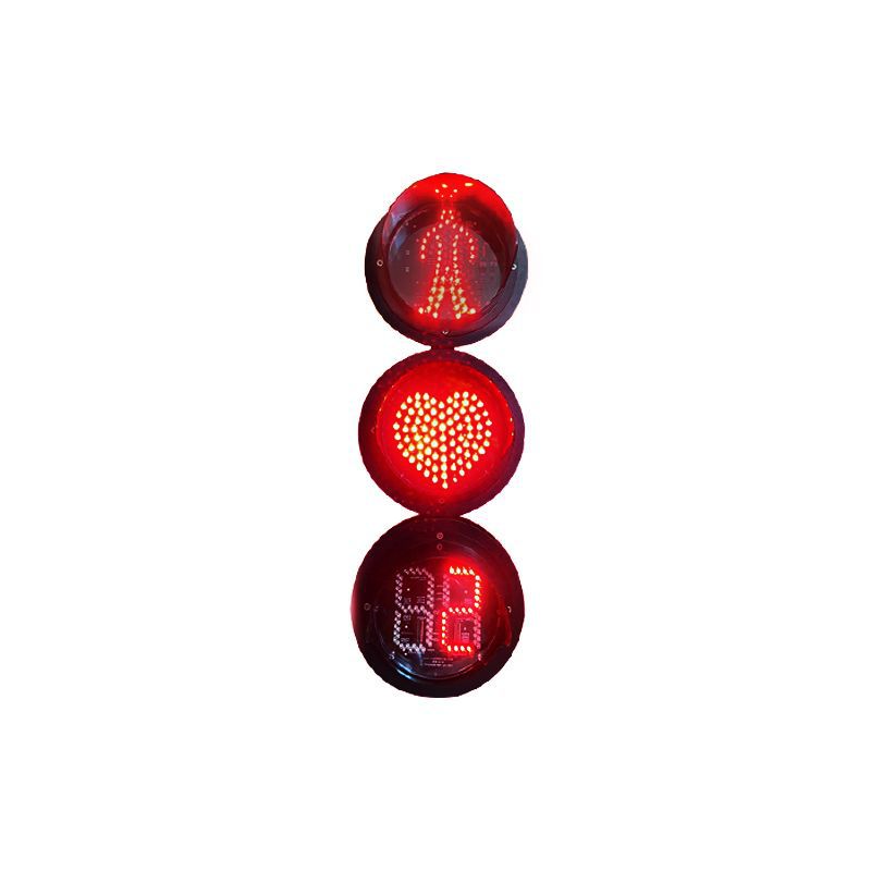 Creativo LED en forma de corazón señal luz Internet celebridad tráfico pareja luz indicadora paso de peatones amor romántico semáforo image 6