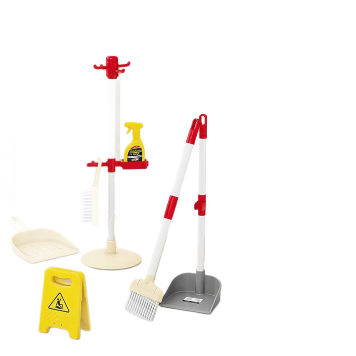Amazon Simulación Kit de limpieza de casa giratorio trapeador infantil herramienta de limpieza escoba trapeador juguetes de cubo