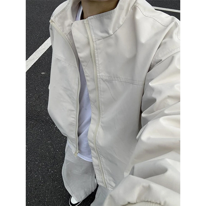 cleanfit短款工装外套男秋季硬汉穿搭三防立领冲锋衣美式潮牌夹克|undefined