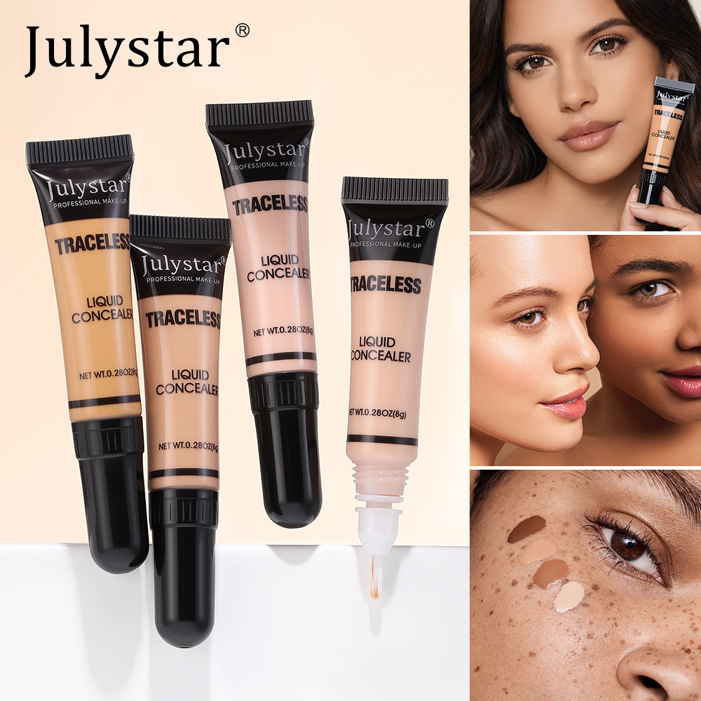 Cross-Border Makeup Concealer Liquid Foundation, Waterproof, Sweat-Proof, Non-Removable Powder, Facial Oil Control, Long-Lasting Concealer Liquid, in Stock