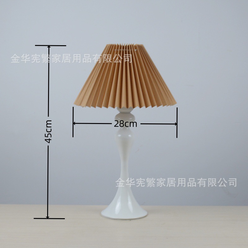 Red transfronteriza moderna simple tela shell decoración de hogar lámpara de escritorio de cama estudio lámpara de dormitorio hotel