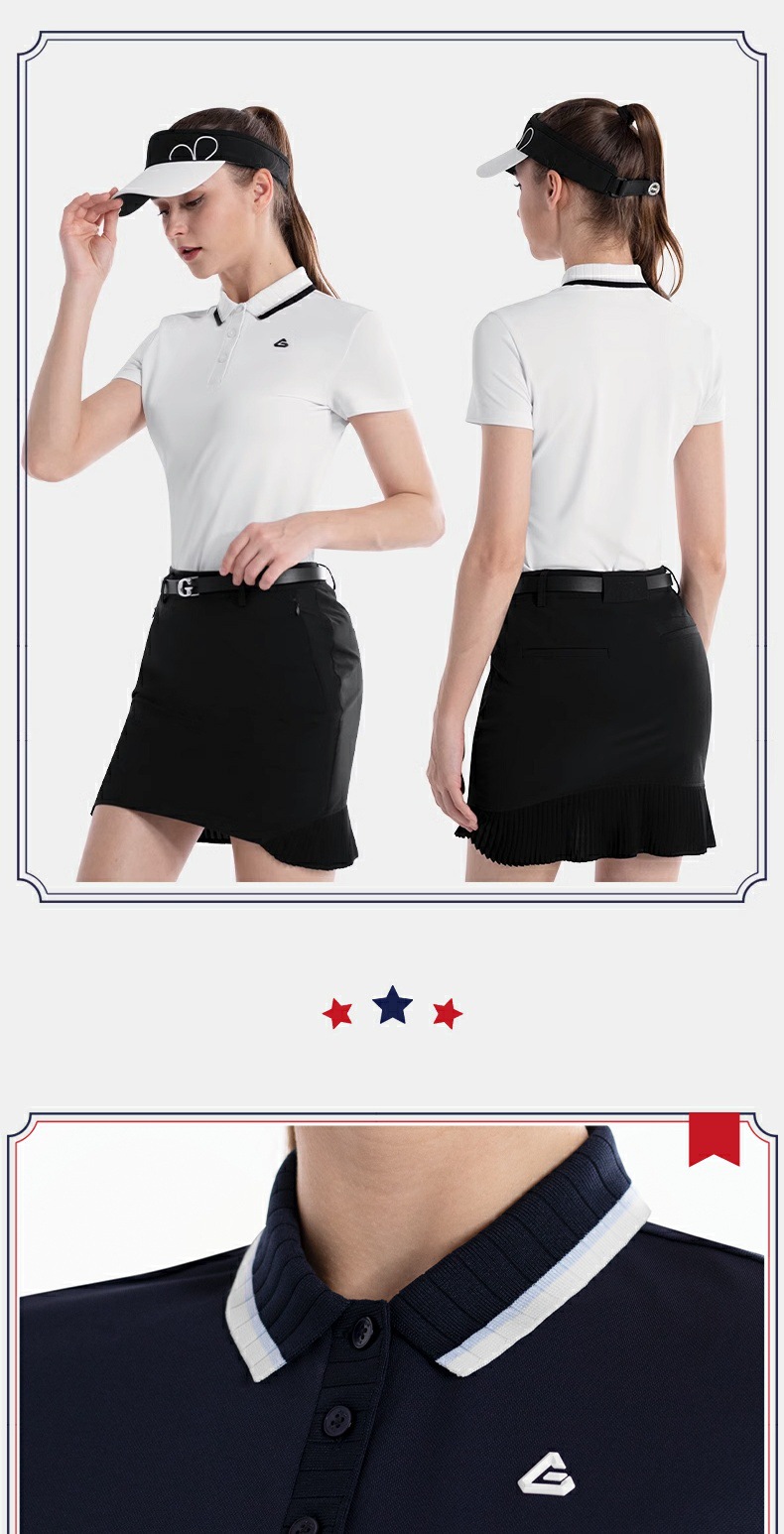 Áo Polo golf nữ ngắn tay PGM thể thao hè thoáng khí — YF675 [Phong cách Anh/nhanh khô và thoáng khí] POLO xanh nước biển, YF675 [Phong cách Anh/nhanh khô và thoáng khí] POLO Đỏ, YF675 [Phong cách Anh/nhanh khô và thoáng khí] POLO trắng chi tiết 8