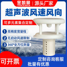 超声波风速风向传感器便携式户外小型气象站监测风力检测仪rs485