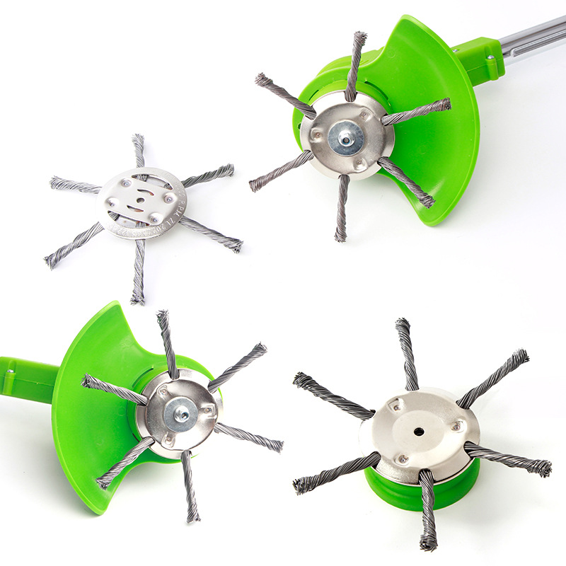 锂电割草机刀片钢丝打草头钢丝轮除草神器打草机除草头盘通用配件