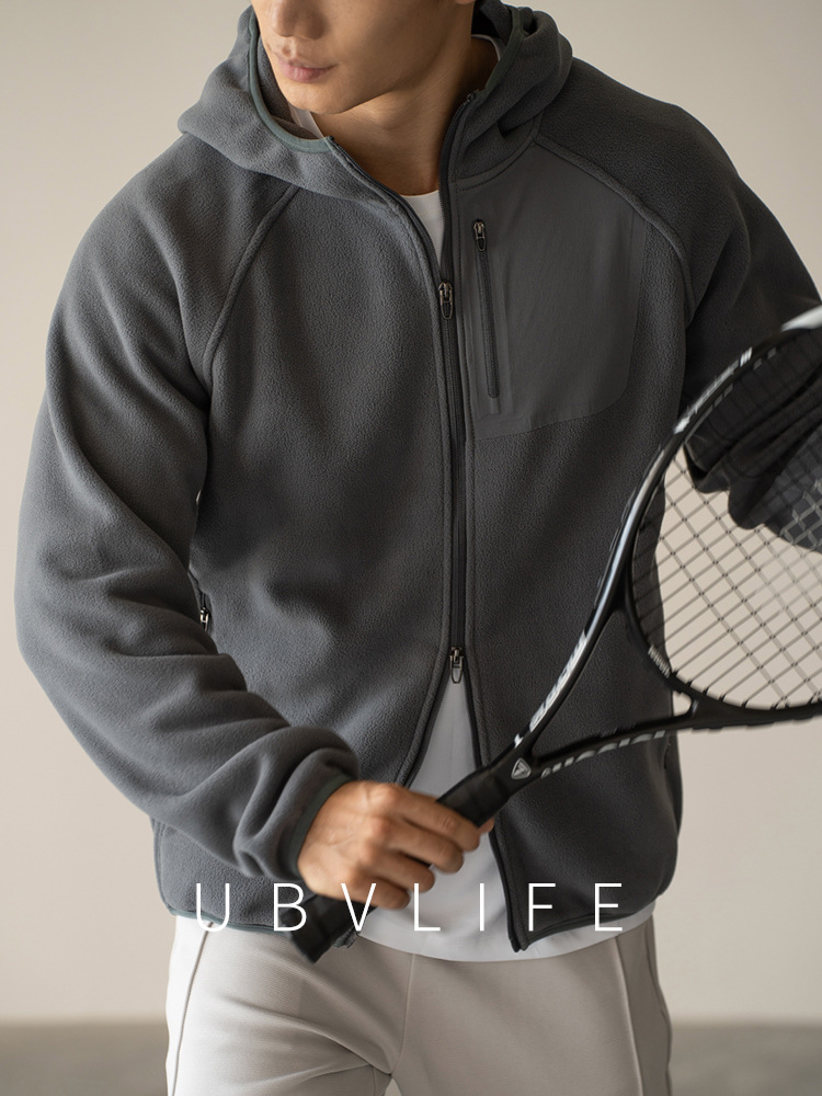 [Pioneer Series] Windproof and Warm Fleece Double-Zipper Jacket for Men 2026 Spring Casual Hooded Jacket