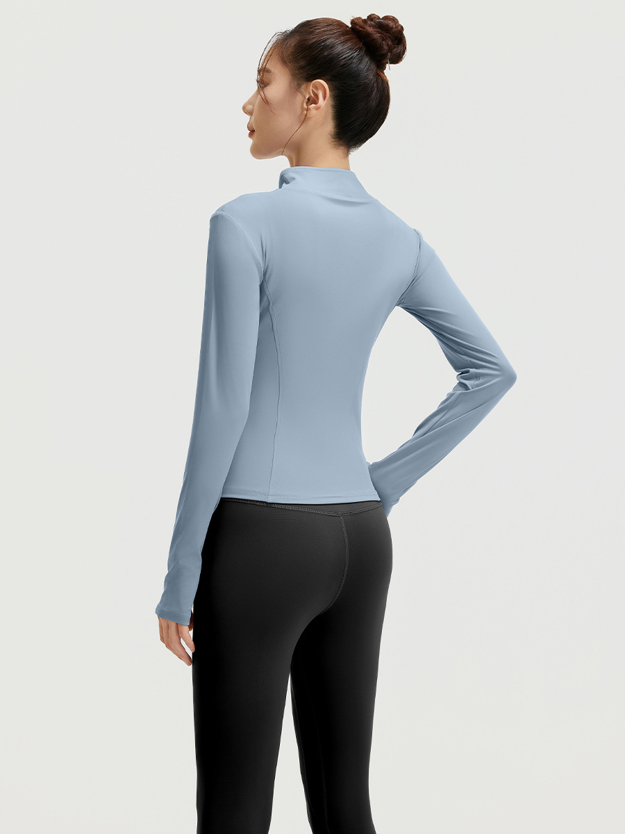 Juyitang Yoga Traje de fitness Deportes para mujer Pantalones de cadera de melocotón Chaqueta para correr Deportes ajustados Traje de cuatro piezas