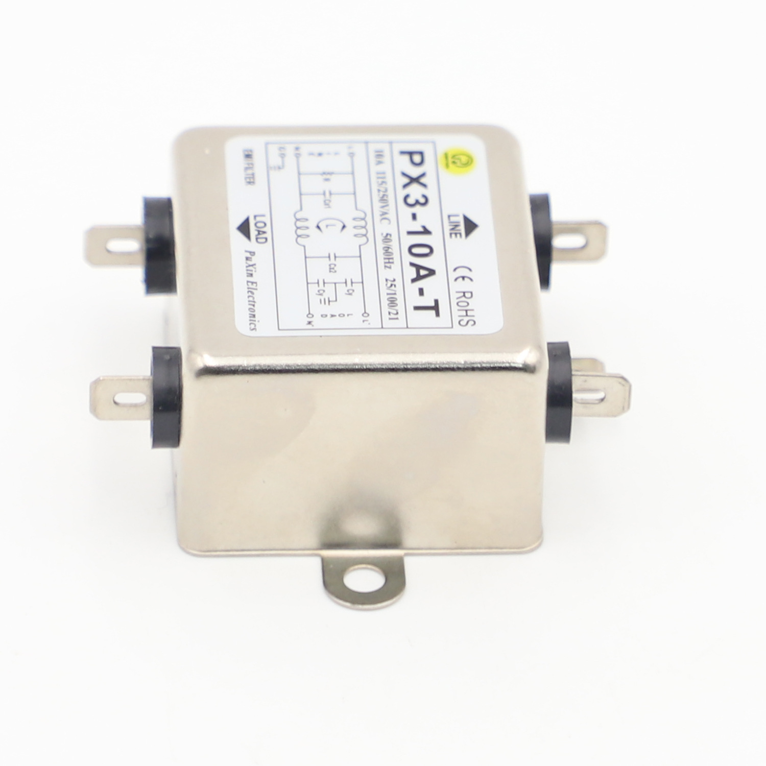 普鑫原厂电源滤波自主研发插片单级台湾技术单相交流频率滤波元件