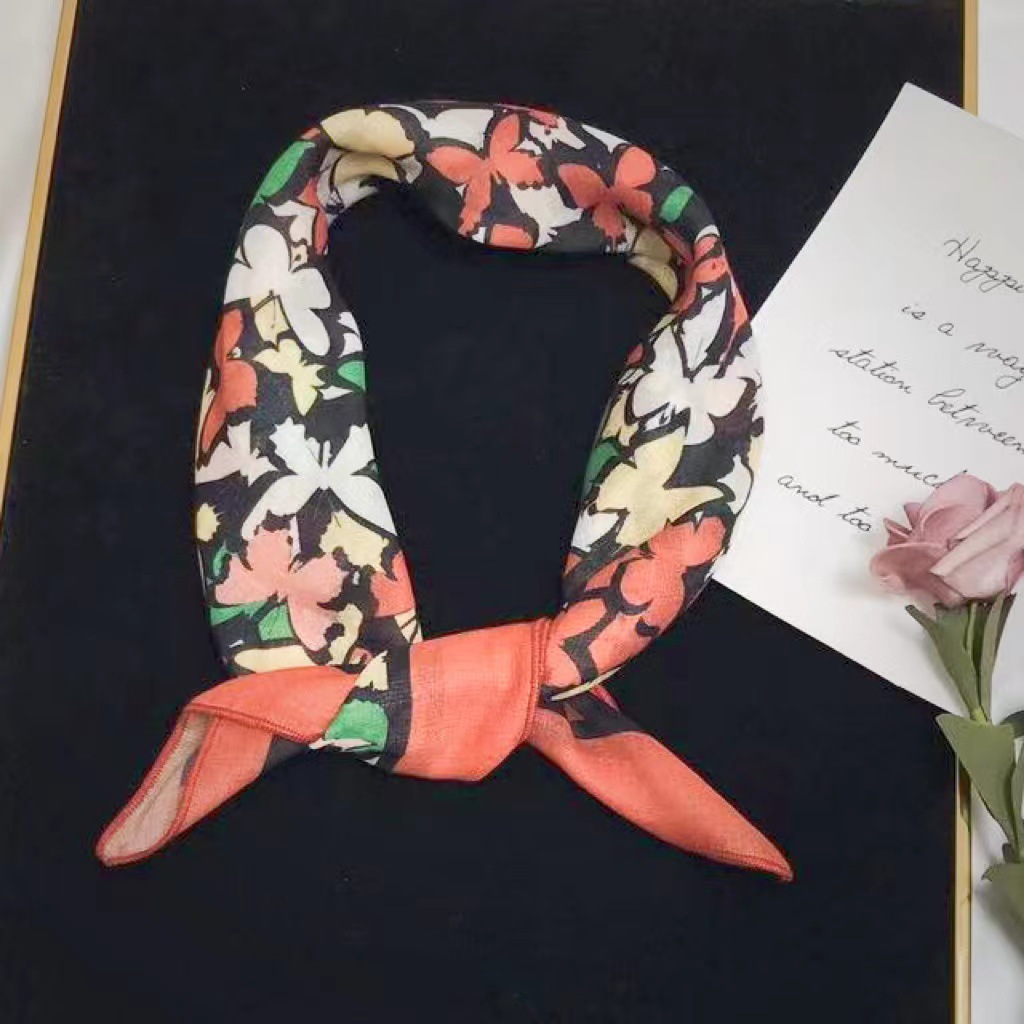 60g Weight Kerchief Classification Daily Occasion cotton and linen Material Flower Pattern Summer Season Women's Gender IG Style Style Women's IG Style Flower Cotton And Linen Kerchief 30