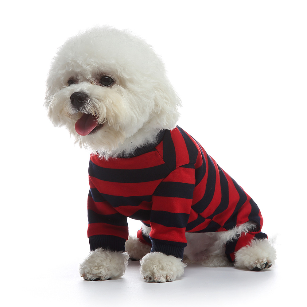 Britanska prugasta pidžama za pse za male pse pet hoodie_voghion.com