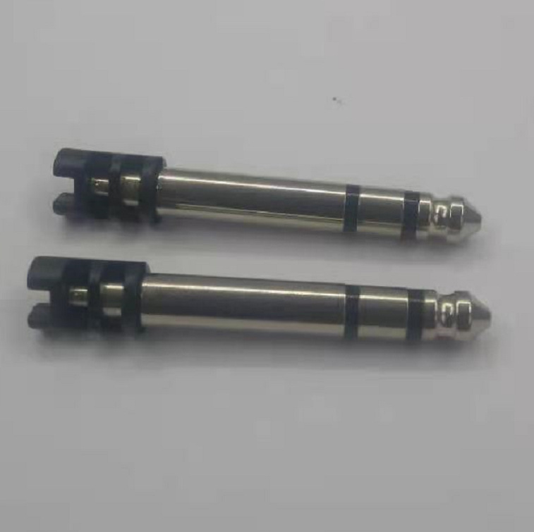 实力工厂5.2立体插头 6.35 6.5插头 6.35*48单音镀金24小时盐雾