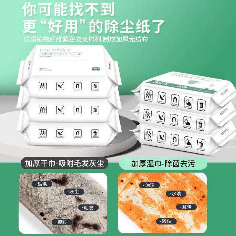 Electric disposable wipes, hygienic mop, increased thickness