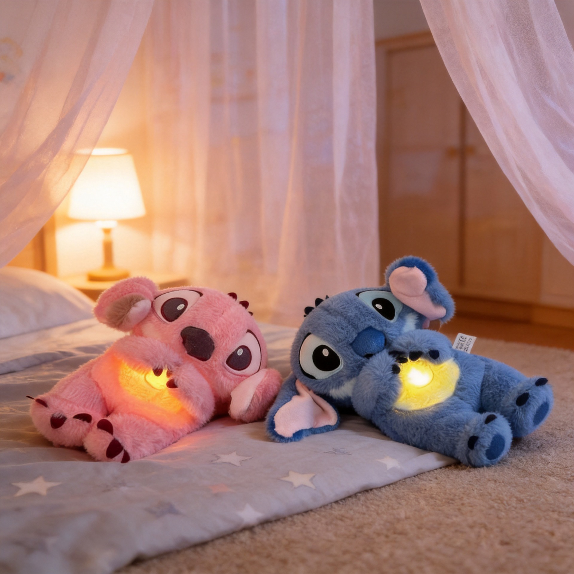 Breathing Stitch Plush Toy for Soothing and Sleeping, Cross-Border Stuffed Doll Toy for Babies and Children with Soothing Music