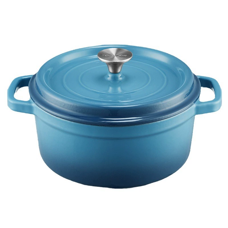 Cast iron pot Enamel pot Soup pot Stew pot Household kitchen hot pot Micro-pressure stew pot New style thickened with lid