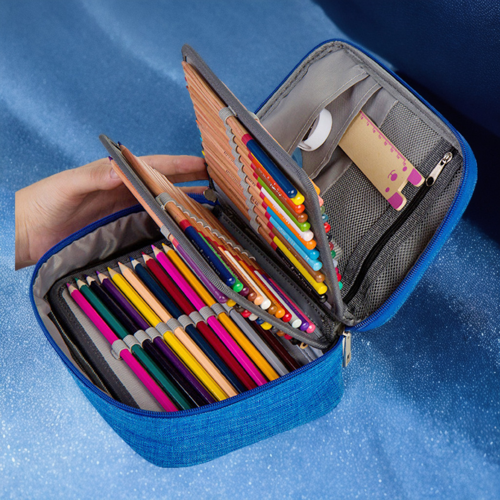 Estuche para lápices transfronterizo Estuche para lápices a prueba de agua caliente Amazon Estuche para lápices de dibujo de gran capacidad de 72 colores Papelería Bolso de arte para estudiantes