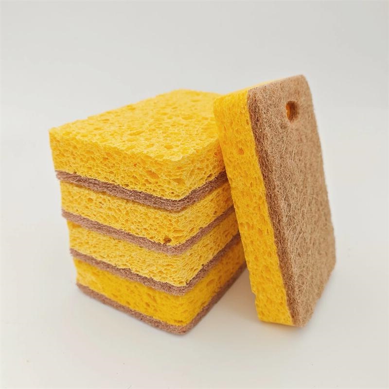 Leche de madera natural, paño de algodón, lavado de platos, limpieza de esponja, sisal, pulpa de madera, estropajo de algodón, esponja absorbente, limpieza mágica