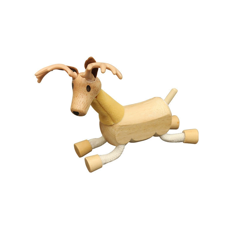 Wooden realistic constructor, farm, doll, early education