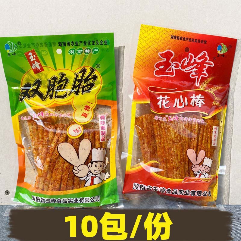 Yufeng Twin Flower Heart Sticks 158g Large Pack Spicy Snacks Childhood Classic Snack Hunan Nostalgic Spicy Snacks