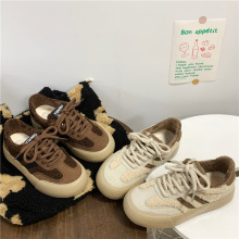 冬季棉鞋女式泰迪绒保暖板鞋百搭德训鞋2024加绒帆布鞋女远波5378