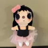 Black and pink ballet group + pearl necklace + pink hair accessories