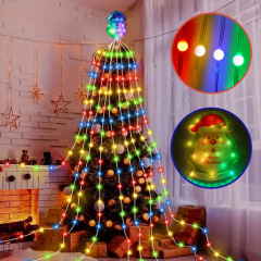 新型の尾を引く滝の明かりの祝日の雰囲気のランプの幻彩の屋外の防水の祝日の装飾のLEDのクリスマスツリーの明かりの列