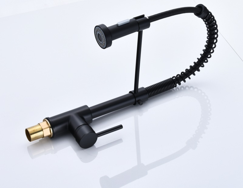 Cross-border stainless steel spring kitchen faucet pull-out telescopic cold and hot kitchen sink faucet export project undefined