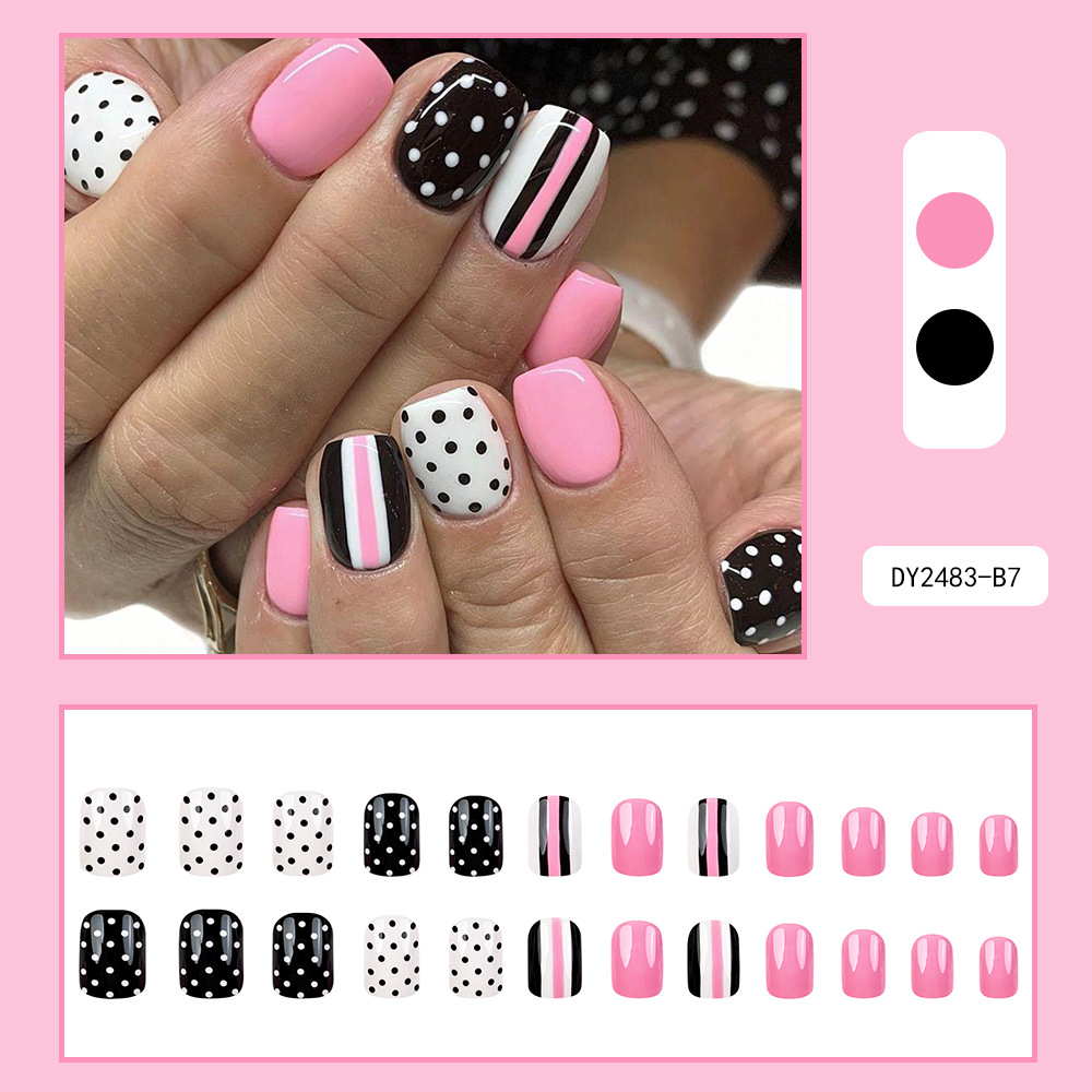 Desgaste de uñas falso transfronterizo de uñas de longitud media pieza de uñas desmontable pieza de uñas producto terminado uñas al por mayor