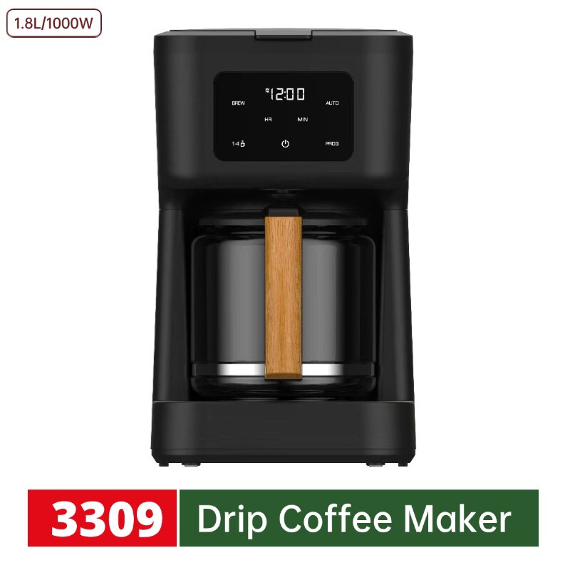 1.8-Liter 1000W Coffee Maker Drip Kettle Cross-Border Electric Small 14-Cup Large Capacity Tea and Coffee Maker