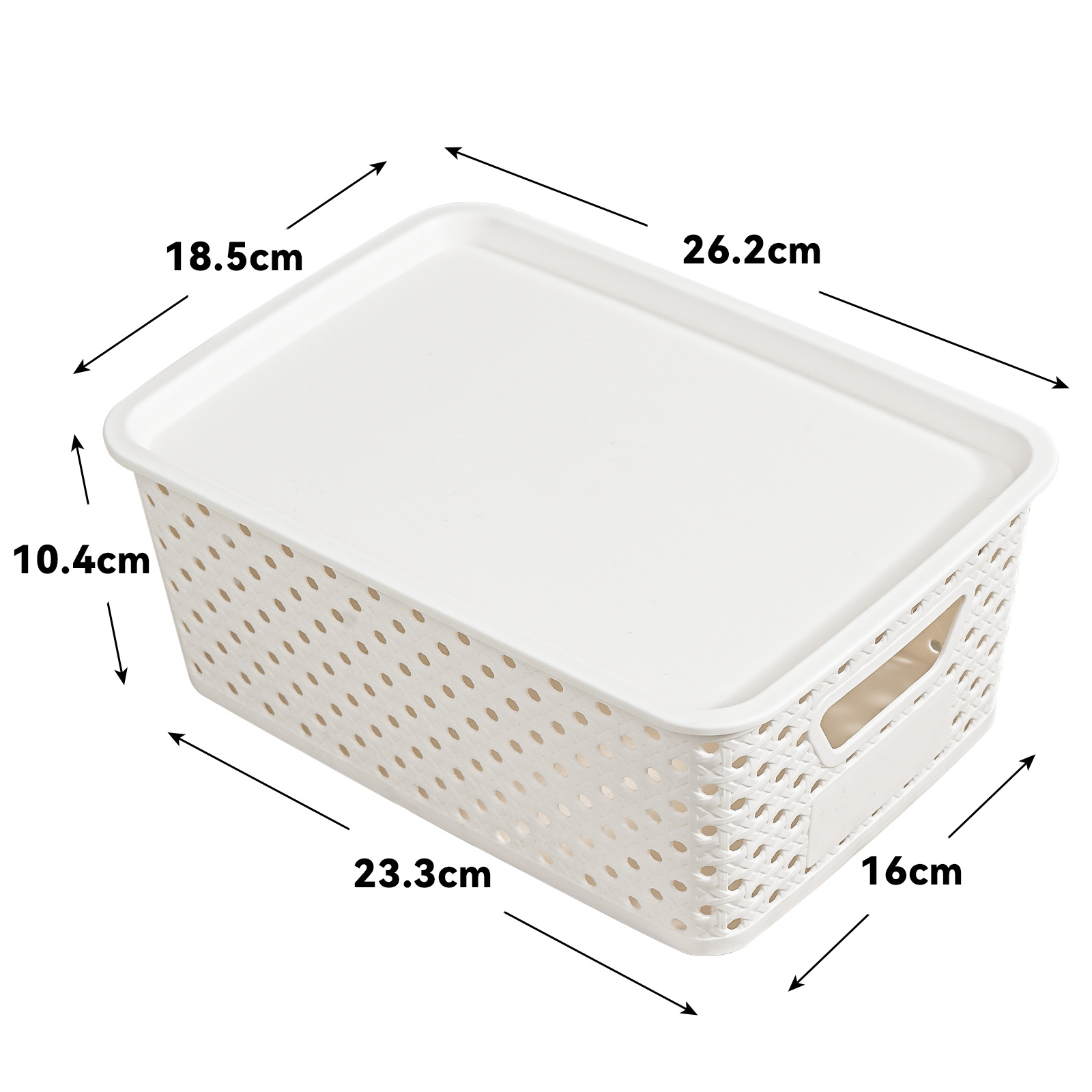 Cestas de almacenamiento de plástico al por mayor transfronterizas cajas de almacenamiento de artículos de escritorio bocadillos rectangulares de juguetes cestas de almacenamiento de artículos