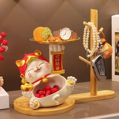 ビッグベリーラッキーキャット玄関キー収納装飾品リビングルーム玄関ドア靴キャビネット装飾新築祝いギフト