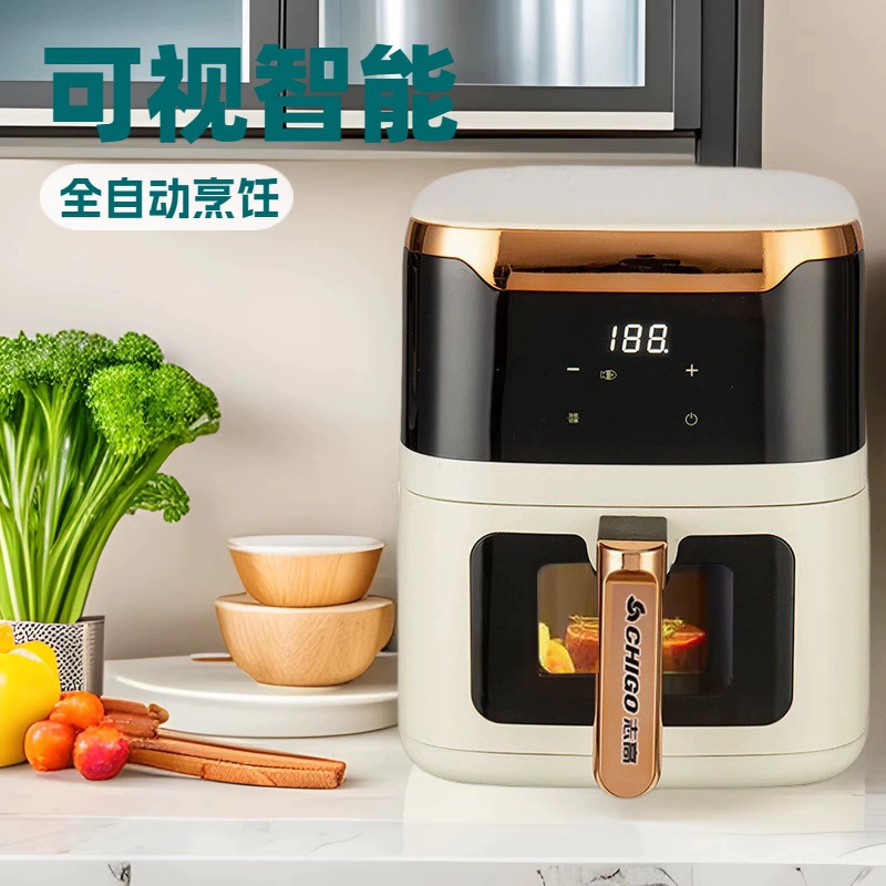 ФритюрницаAIR (Chigo) 5 л, многофункциональная интеллектуальная визуальная электрическая фритюрница, полностью автоматическая