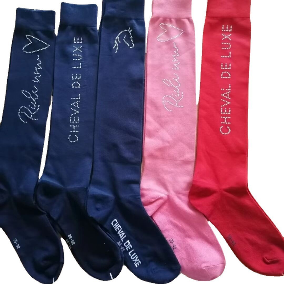 2025d British Equestrian Leg Warmers Mid-Calf Knight Unisex Thin Golf Socks Towel Bottom_voghion.com