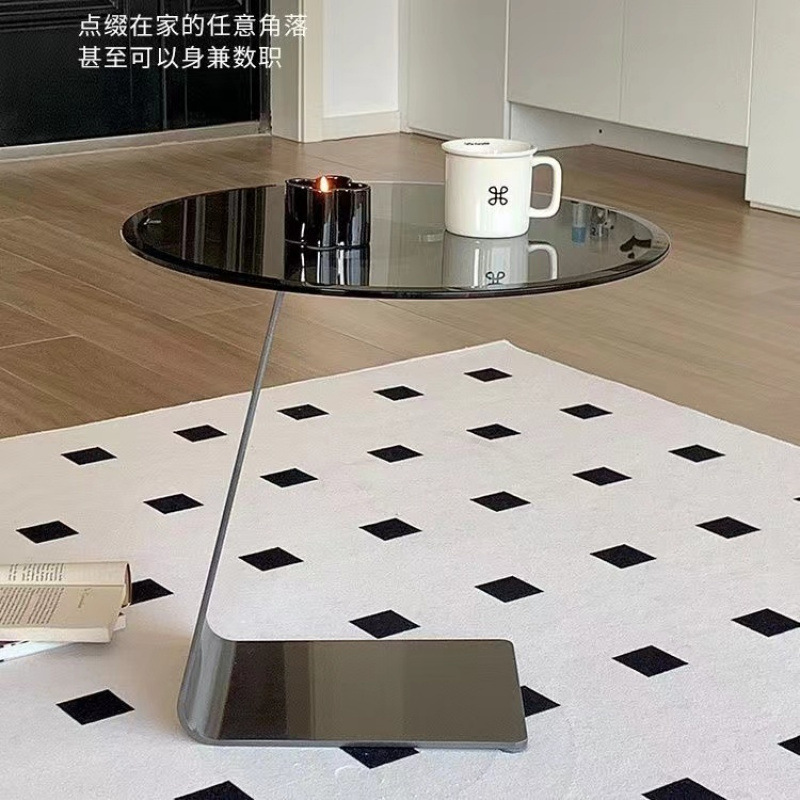 北欧轻奢金属边几客厅沙发边几现代简约创意艺术可移动角几小圆角|undefined