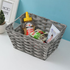 Japanese-style storage box woven miscellaneous items straw basket rattan basket storage basket toy snack storage box washable storage frame