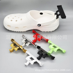 国境を越えた洞窟靴ビーチ靴尾翼spoぼくウィングfor crocガーデン靴アクセサリーストラップメッキ