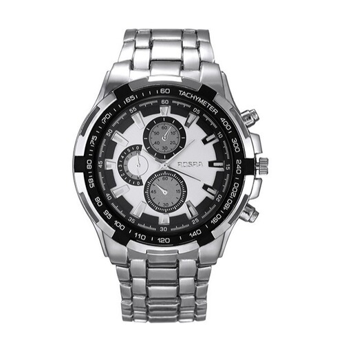 Steel Strap Men's Business Sports Mechanical Wrist Watch for Students Fashion Openwork Full Waterproof Quartz Watch for Men