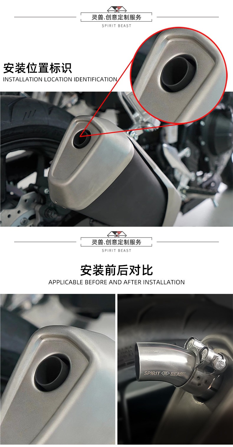 Suitable for Honda NX400 CB400X/F CBR400R exhaust pipe, muffler, bend, side case, and side bag, providing heat protection