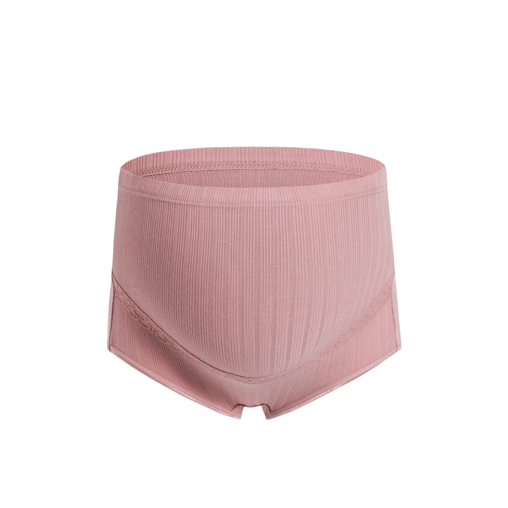 Las mujeres embarazadas ropa interior más tamaño transpirable cintura alta abdominal ajustable embarazo acanalado alto estiramiento encaje triángulo ropa interior fabricantes