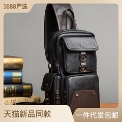工場直売の新型男性カバンの流行の小さい胸のカバンの韓国版のカジュアルな男性の腰のカバンの斜め掛けのリュックサックのショルダーバッグ
