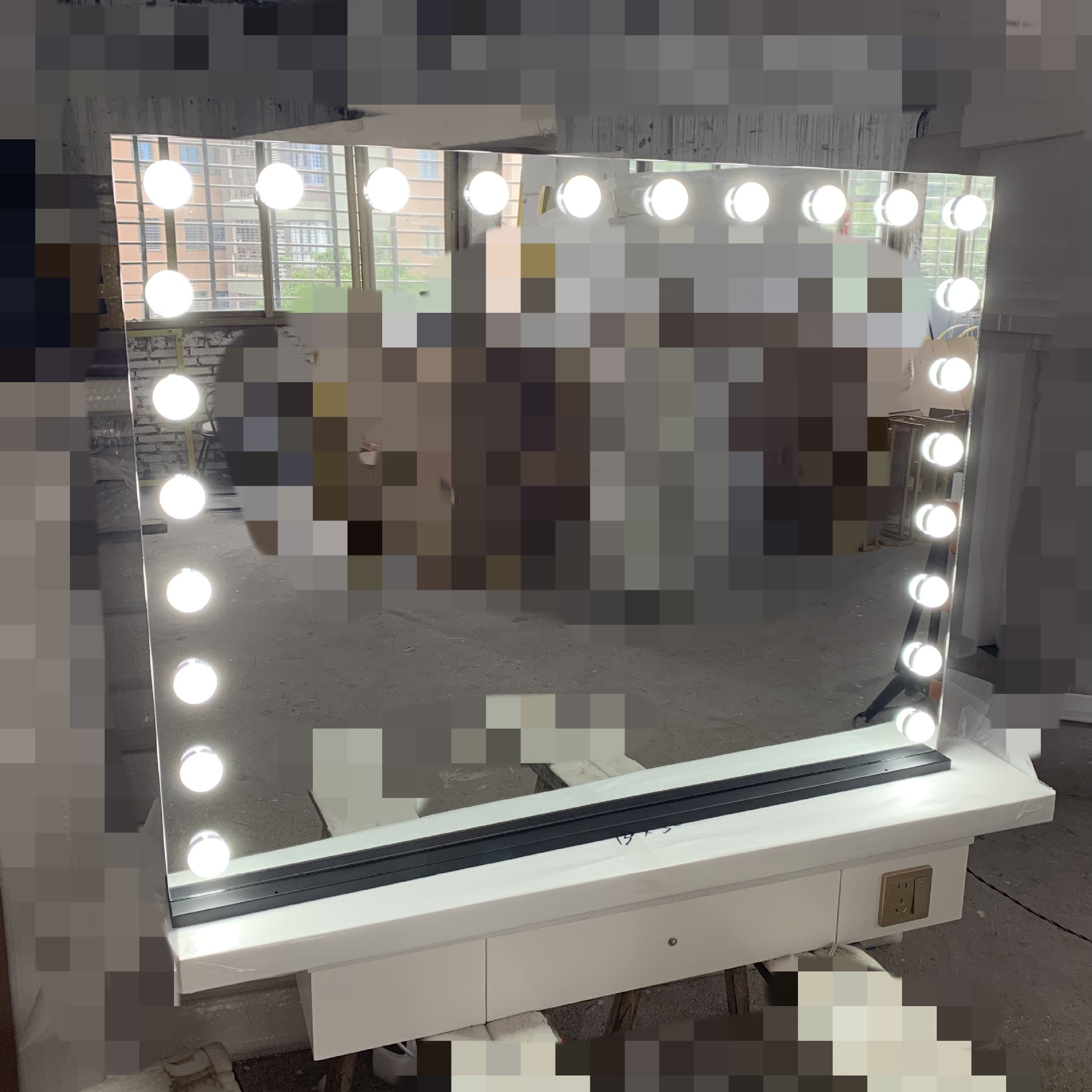 싱글화장거울 120*90[가로] 블랙베이스