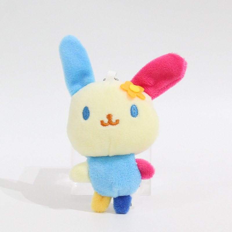 漫画かわいいキャンディーカラーの花バニーぬいぐるみガールズバッグサンリオ人形キーホルダーペンダントペンダント|undefined