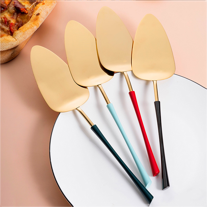 Shaduo Stainless Steel Cake Spatula Cutter With Teeth Thickened Pizza Spatula Pizza Spatula Household Baking Tools