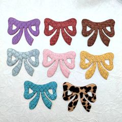 新版の鯉の皮/本革のヒョウの紋様の馬の毛の大きい蝶結びの子供のカードの部品