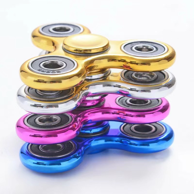 Colorful Black Tech Fidget Spinner | Student Adult Stress Relief Toy Magnetic Charging