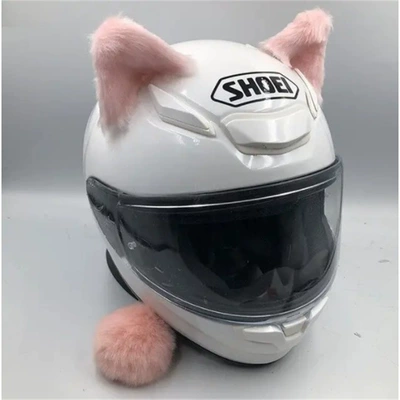 Motosiklet dəbilqələri Ear Decorations Motorcycle Electric - pink-three-dimensional-ears-and-pink-tail