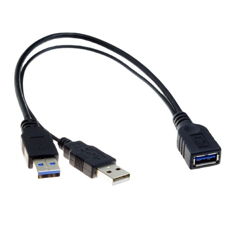 クロスボーダーUSB3.0延長線USB一分二データ線一公転二母一引二充電可能伝送|undefined